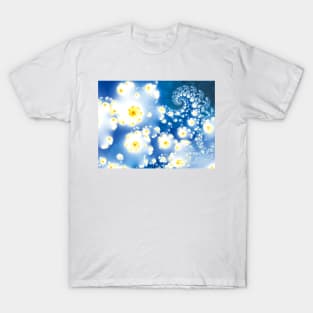 Fluffy cloud fractal wave spiral T-Shirt